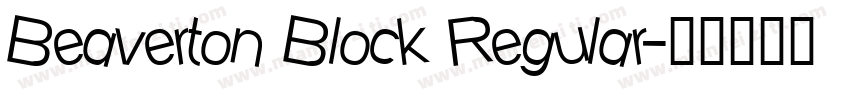 Beaverton Block Regular字体转换